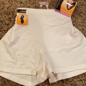 XL white shaper wear boy shorts